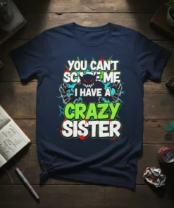 YOU CAN'T SCAREM E text design featuring unique typography on quality t-shirt