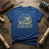 Political humor t-shirt with the quote "YOU HAVE DIED FROM LISTENING TO RFK JR." above a vintage covered wagon illustration