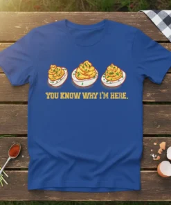 YOU KNOW WHY I'M HERE. detailed graphic design printed on comfortable cotton t-shirt