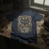 YOU LIBERALS CAN'T SHOOT FOR SHIT! text with eagle and crossed revolvers design on navy t-shirt