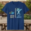 Your Aunt My Aunt t-shirt design featuring a blue fish and a dabbing narwhal with text comparison