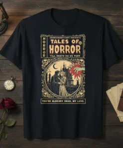 YOU'RE ALREADY DEAD, MY LOVE. eye-catching graphic design printed on comfortable cotton t-shirt