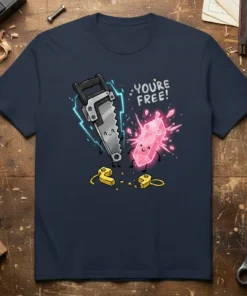 YOU'RE FREE! eye-catching graphic design printed on comfortable cotton t-shirt