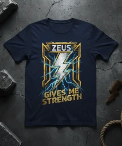 Zeus Gives Me Strength T-Shirt Greek Mythology Gift