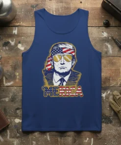 'MERICA TANK TOP unique graphic design printed on comfortable cotton t-shirt