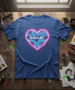 ©soulé Heart Circuit T-Shirt Unique Tech Design